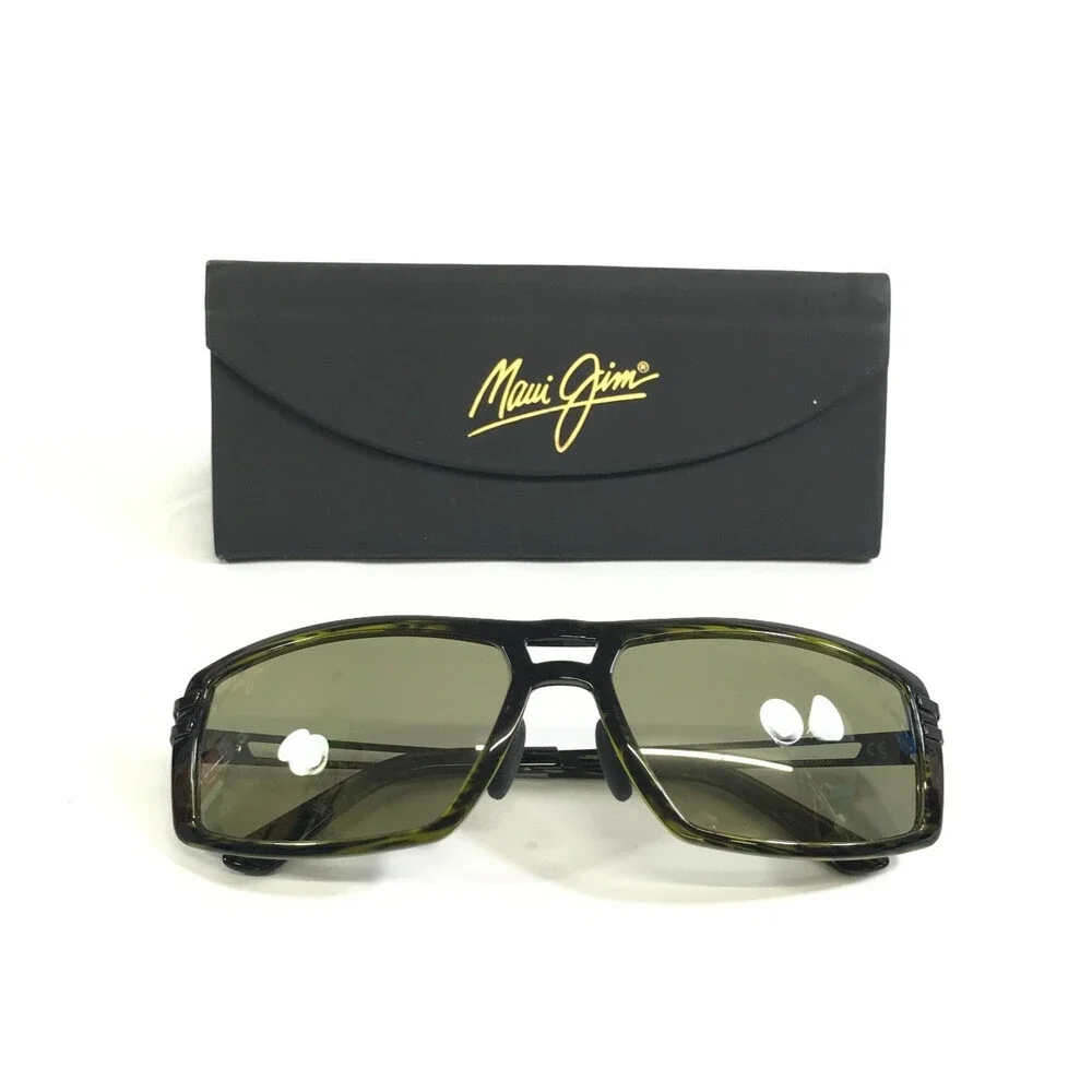 Maui Jim Sunglasses MALIHINI MJ702-15C Olive Stripe Frames with HT Maui Lenses